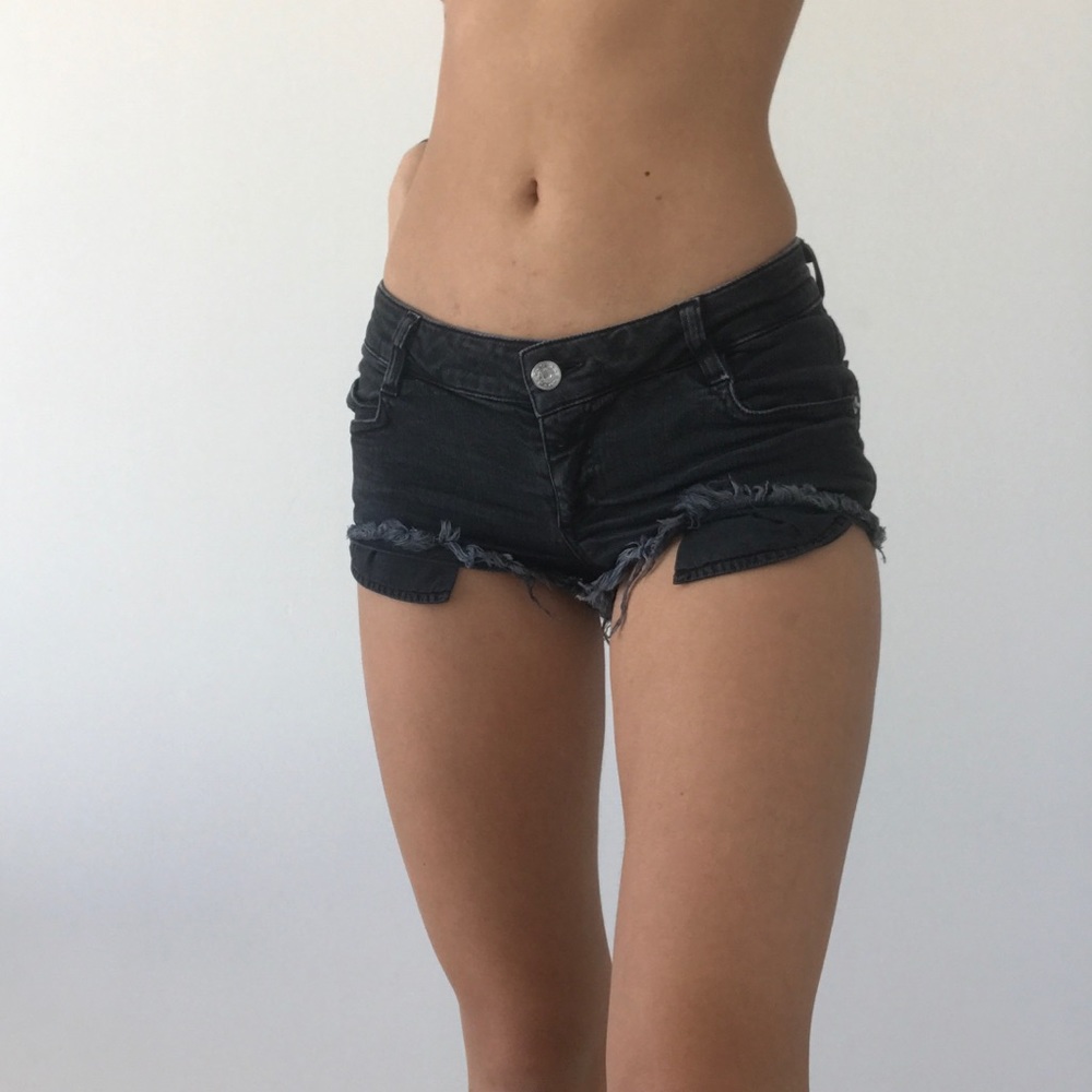 black shorts